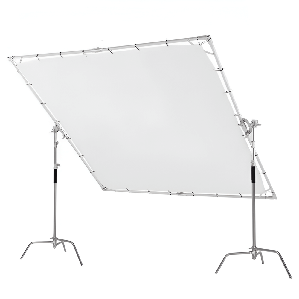 Kit-Difusor-Butterfly-3-6x3-6m-Sun-Scrim-Dobravel-com-Tripes-de-Iluminacao-Inox -1- Kit-Difusor-Butterfly-3-6x3-6m-Sun-Scrim-Dobravel-com-Tripes-de-Iluminacao-Inox -1-